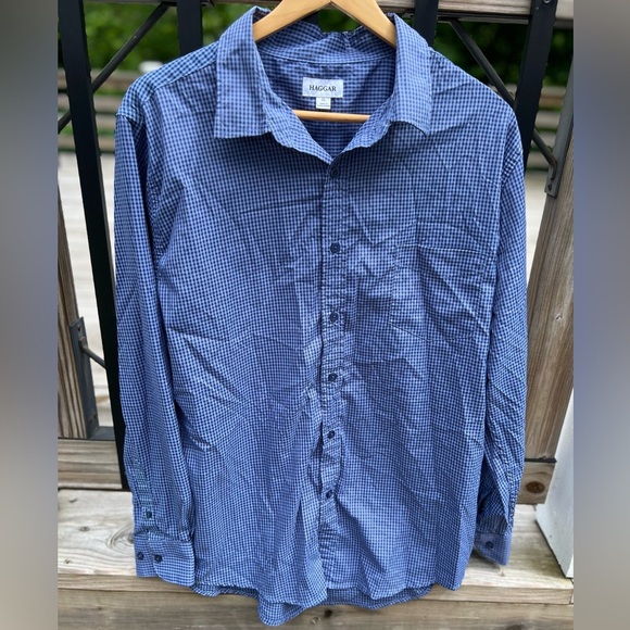 Haggar extra large button up casual long sleeve shirt - Men’s - Picture 10 of 10